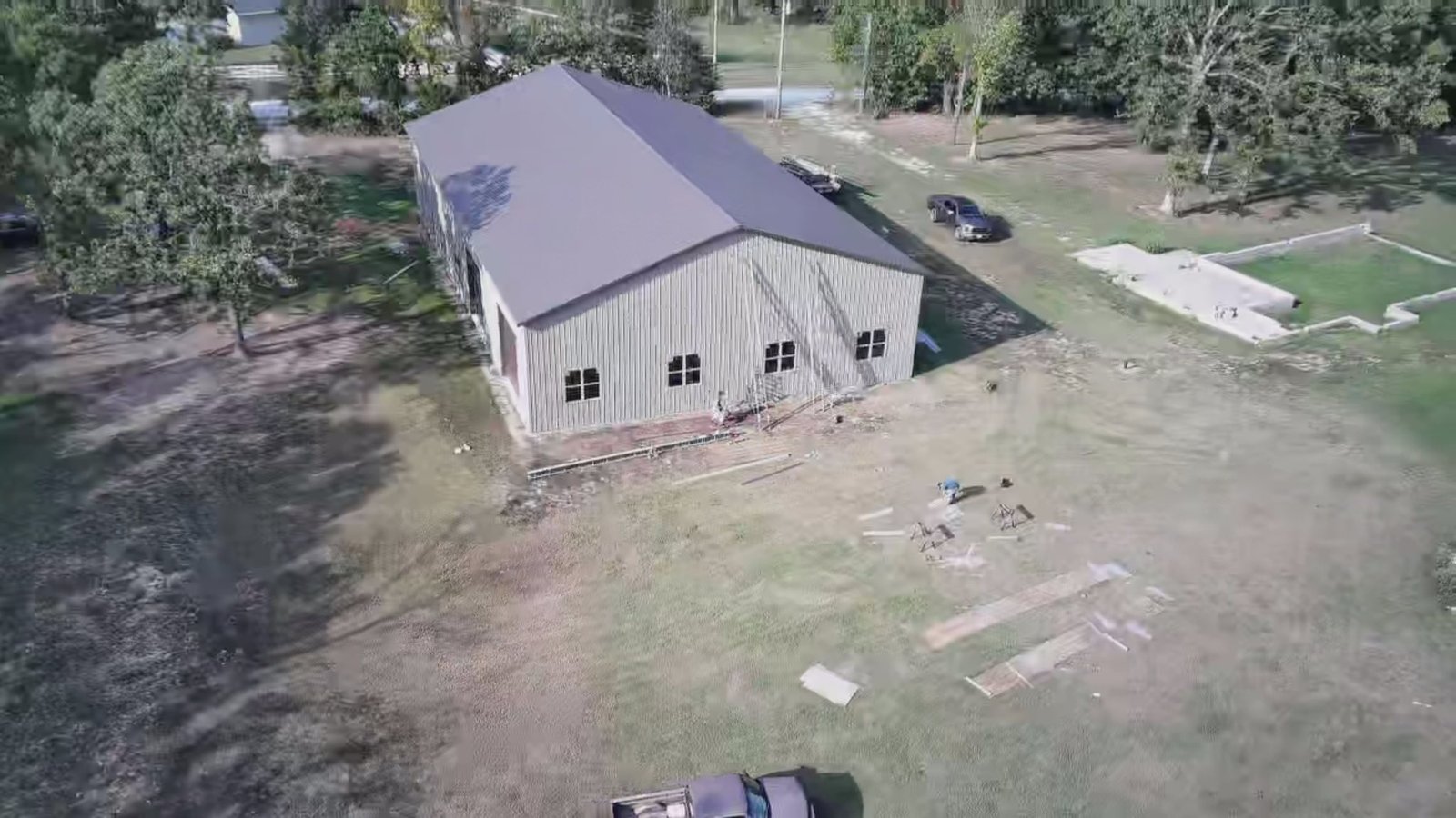 Agricultural metal barn and farm building construction
